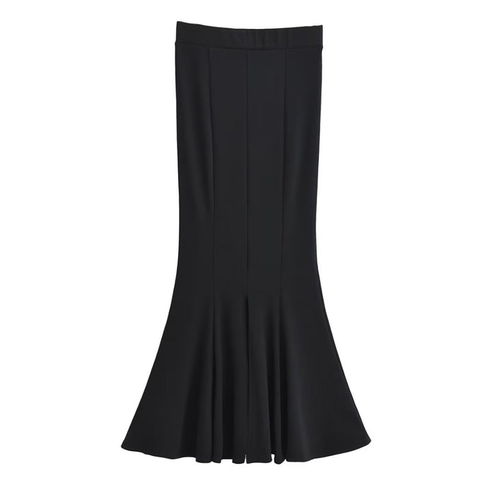 High Waist Knit Skirt Niche Sexy Fall Winter Slim Sexy Sheath Fishtail Dress