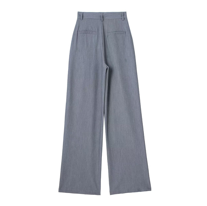 Spring Summer High Waist Drooping Work Pant Women Slimming Straight Loose Fitting Mopping Pants