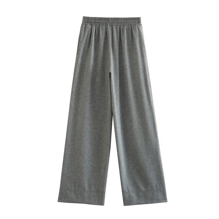 F00168596 Herringbone Twill Wide Leg Pants