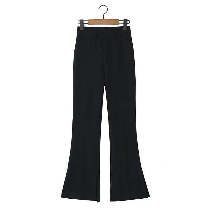 Fall Sexy Long Skinny Stretchy Slimming Mop Trousers High Waist Drooping Bootleg Pants Women