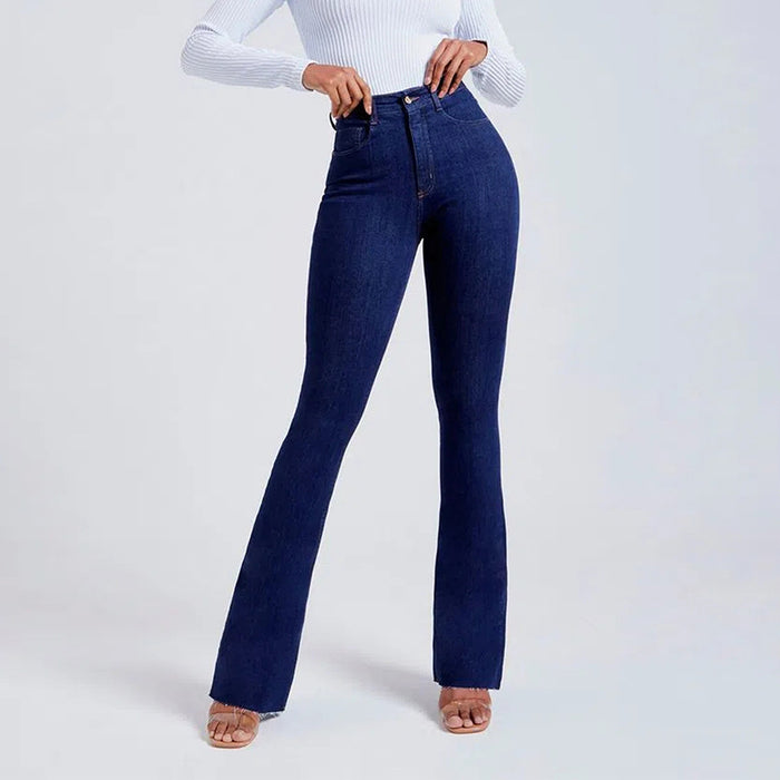 Slim Stretch Shaping Bell Bottom Pants Women Jeans