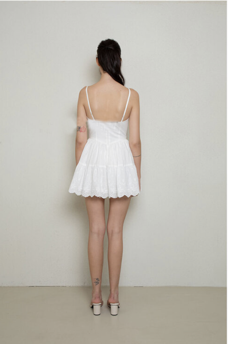 Spring Summer Sexy Bare Back High Waist A Line Dress Strap Dress