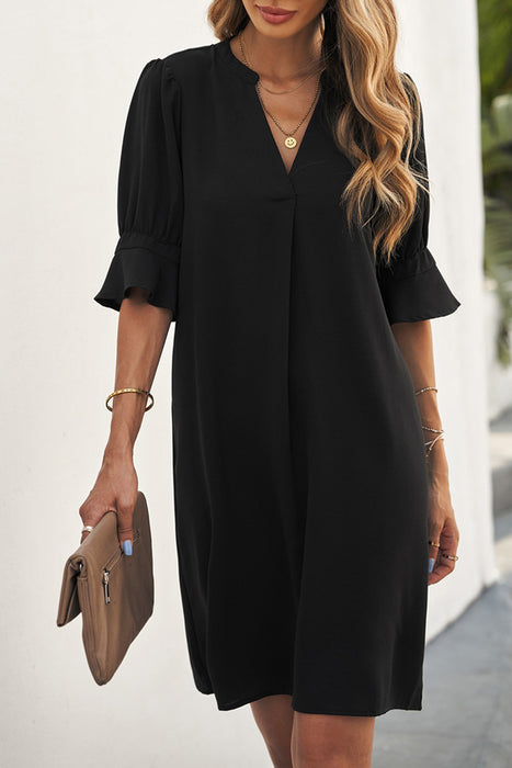 Solid Color Shirt Dress Women Spring Summer Solid Color Simple Casual Ice Silk Wrinkle Dress Women