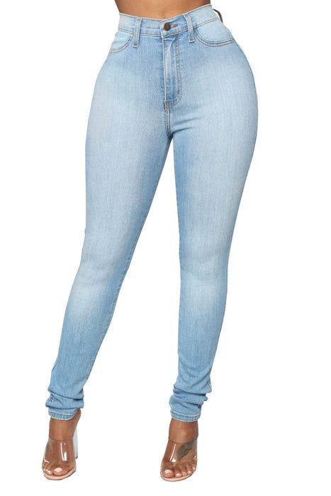 Slim-fit High Waist Women Denim Skinny Pants