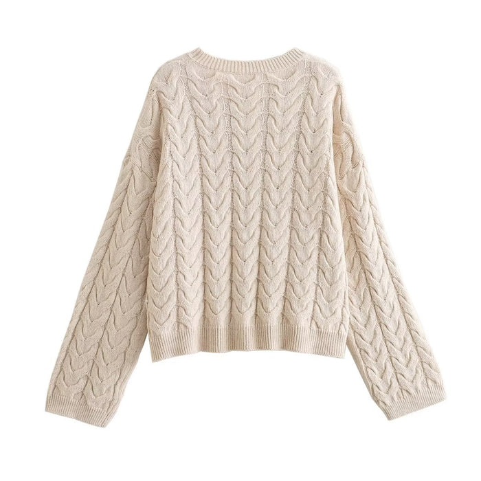 Sweater Irregular Twisted String Big Bowknot Section Sweater