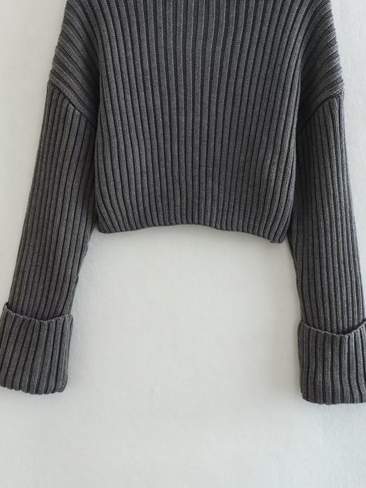 Turtleneck Pullover Knitwear Autumn Winter Sexy Loose Slimming Short Cropped Sexy Bottoming Sweater