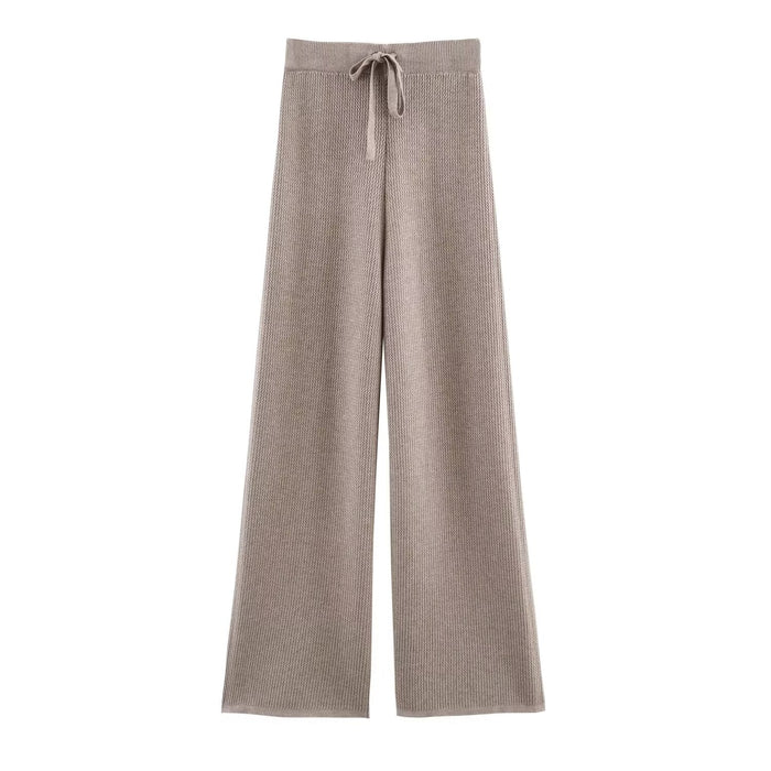 Winter Women Clothing Glutinous Rice Pants Knitted Elastic Trousers