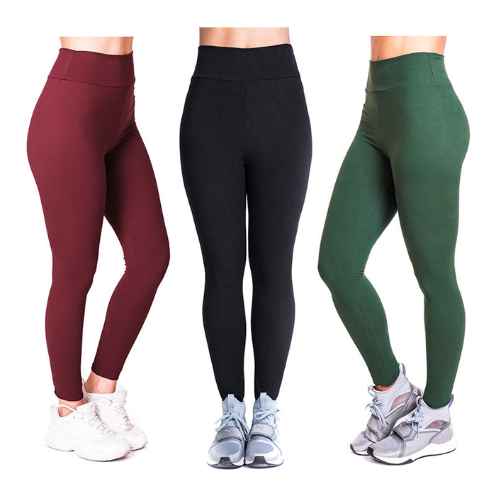 New Solid Color Tight Cycling Pants Women High Waist Stretch Leggings