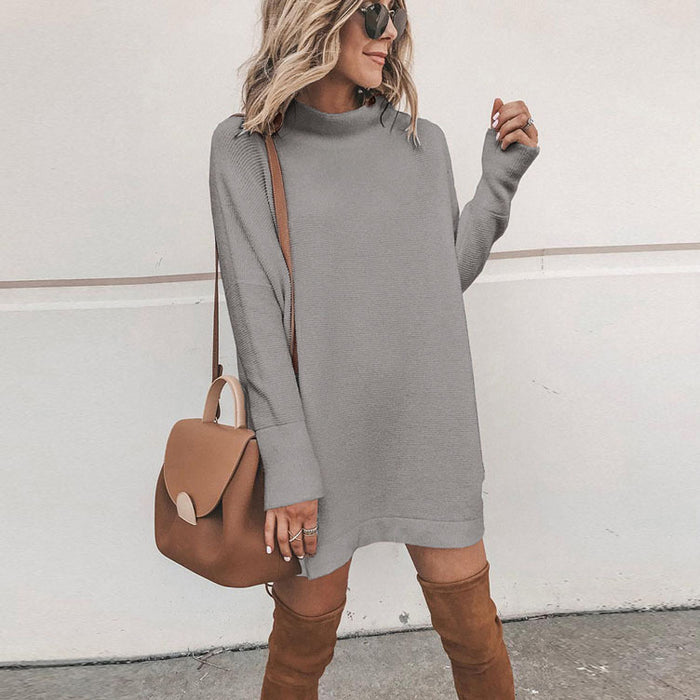 Popular Autumn Winter Women Clothing Long Sleeve Knitwear Clothing Dress