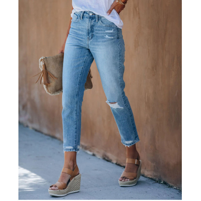 Ladies Jeans Ripped Slimming Women Jeans Women Pants  Sub Library