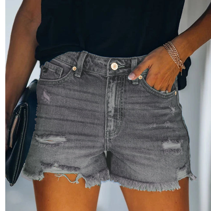 New summer  Ripped High Waist Women Denim Shorts