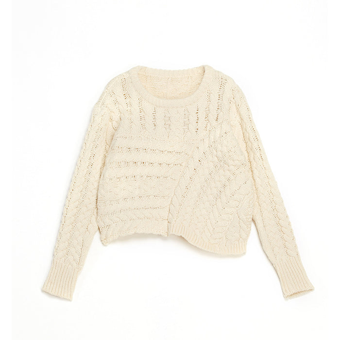 Loose Sweater Women Cable Knit Pullover Knitwear Autumn Lazy Top Knitted Sweater Tide