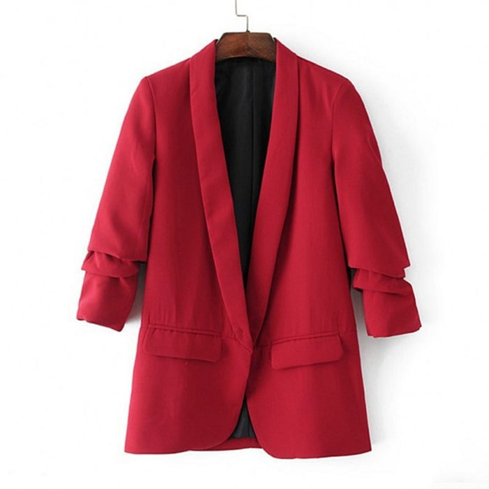 Professional Slim Fit Green Collar Casual Spring Autumn plus Size Blazer Women Blazer