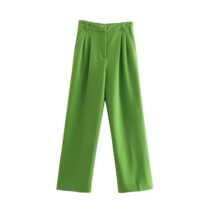 Spring Retro Loose-Fitting Slimming Straight Pants Trousers Female