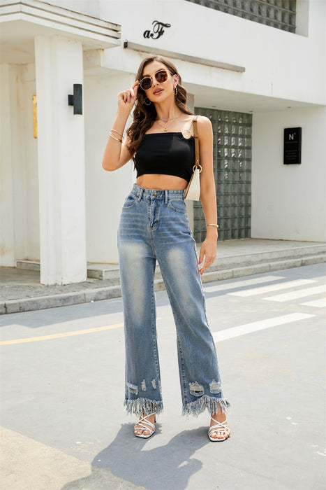 Wish New Tassel Denim Trousers New Denim