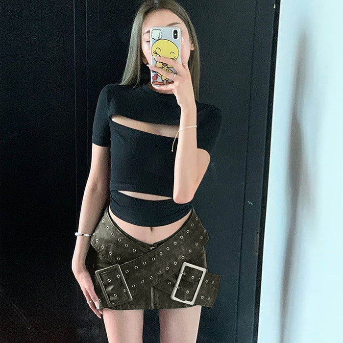 Summer Fashionmonger Sexy Sexy Personality Street All Match High Waist Sheath Slim Fit Skirt