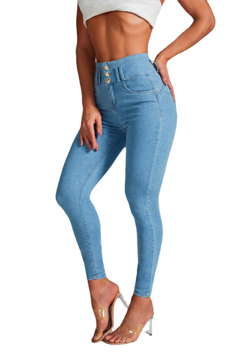 New Women High Elastic High Waist Trousers Skinny Pants Jeans Women Women Jeans