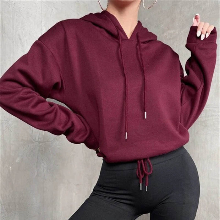 Autumn Women Clothing Pullover Sweater Top Hooded Loose Women Sweater