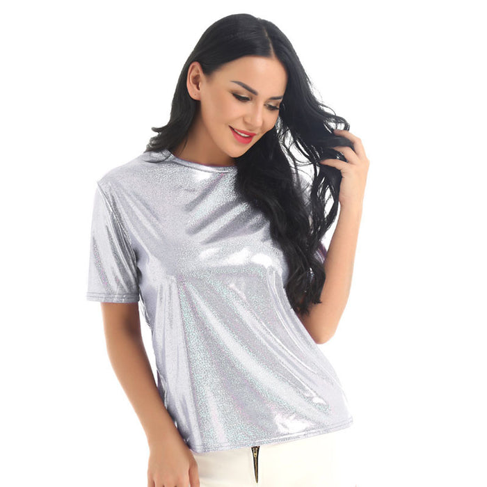 T Shirt Women Summer Women Clothing Spring Solid Color Elegant Bottoming Shirt