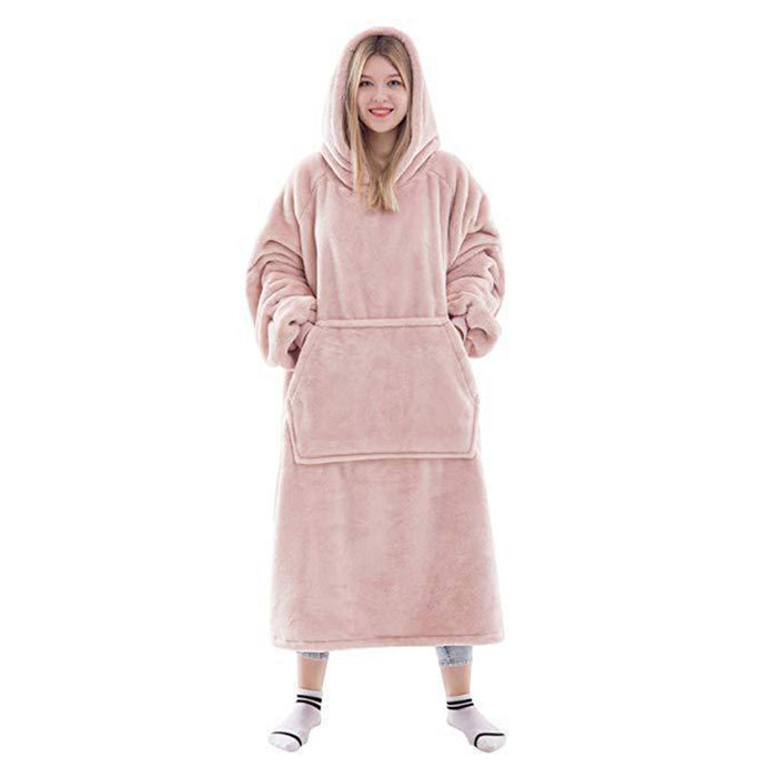 Couple Nightgown Double Sided Flannel Extended Hooded Pajamas Women Nightdress Pajamas Pajamas