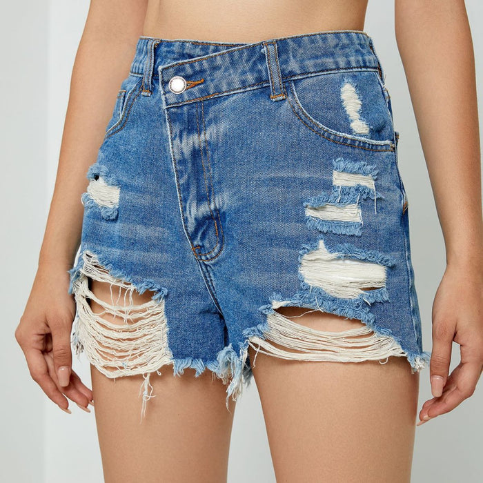 Summer Denim Shorts Design Shorts High Waist Denim Shorts Ripped Casual Pants