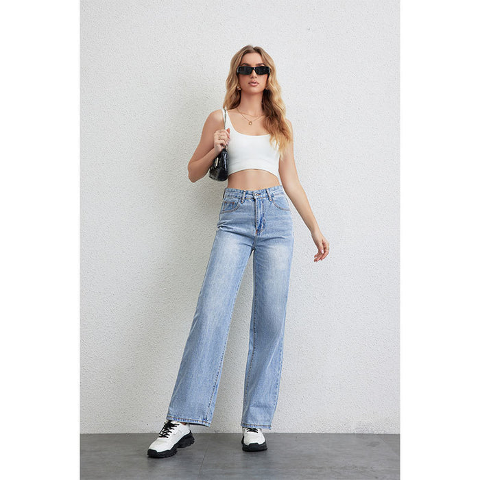 Jeans Women Wide Leg Denim Pants Women Casual Trousers Loose