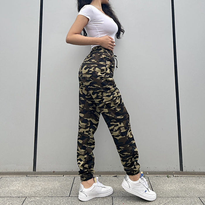 Sports Pants Camouflage Random Printing Ankle Banded Pants Casual Trousers Street Trend Women Sweatpants