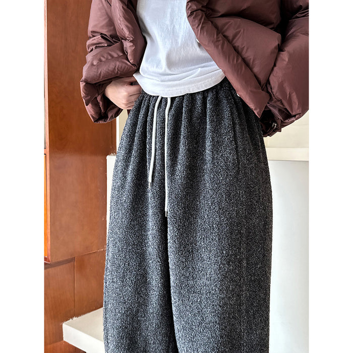 Autumn Winter Woolen Woolen Casual Pants Sweatpants Women Autumn Winter Thickening Lamb Wool Ankle Banded Pants