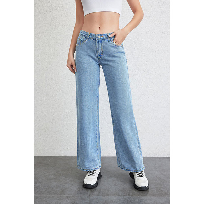 Jeans Women Wide Leg Denim Trousers Women Casual Trousers Mop