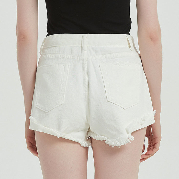 Casual Spot Summer High Waist  Ladies Denim Shorts  Pants