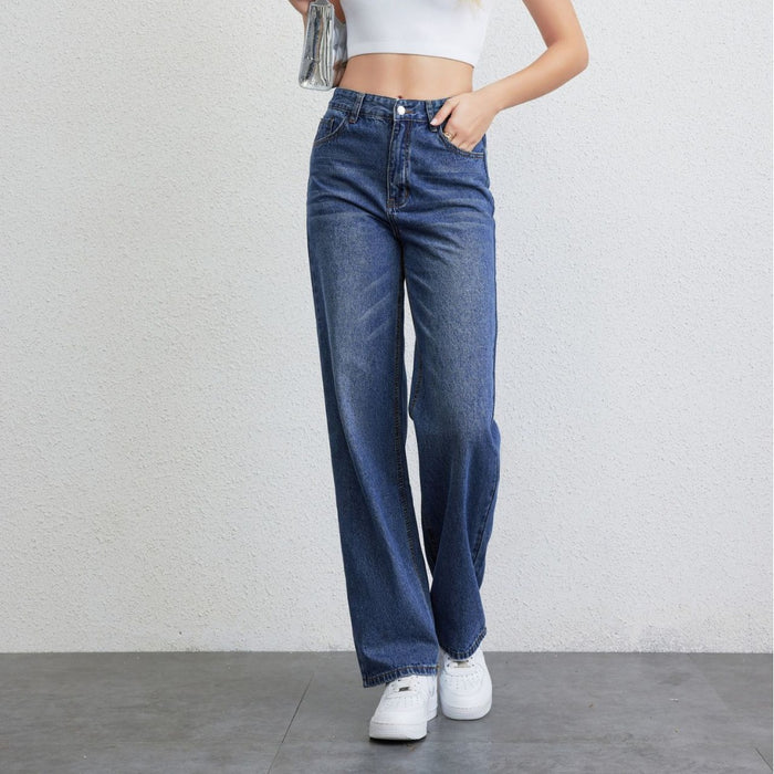 Jeans Women Wide Leg Denim Trousers Women Casual Trousers Street Slimming