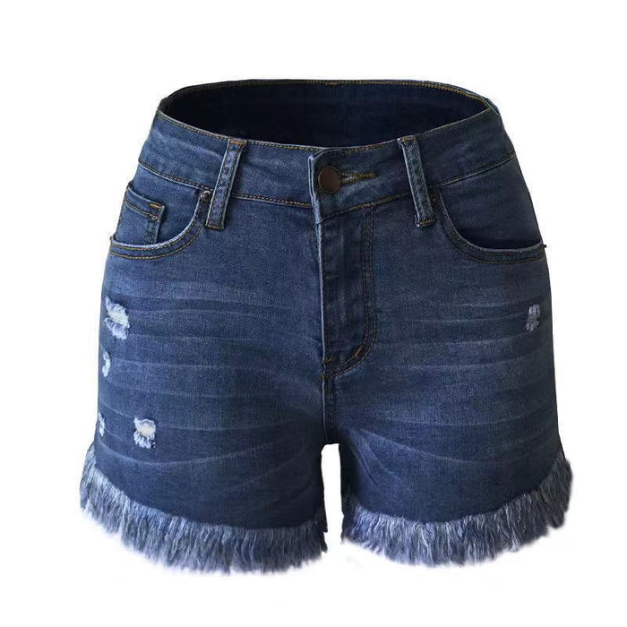 Supply Ripped Tassel Denim Shorts Women