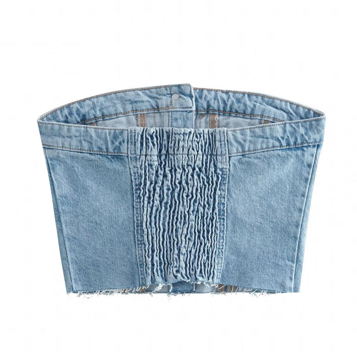 Slim Fit Denim Vest Women