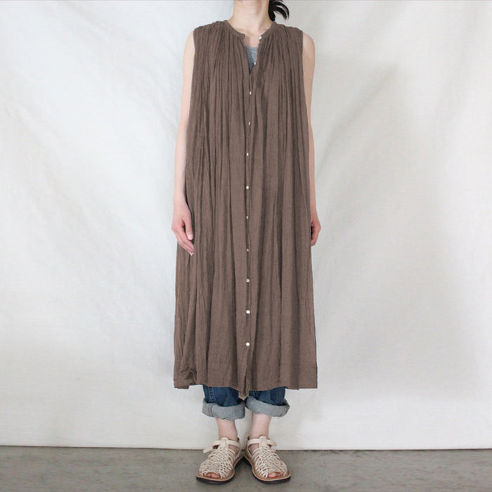 French Pleating Dress Summer Western Paris Yarn Loose Large Dress A Line Dress Can Be Used as Blouse