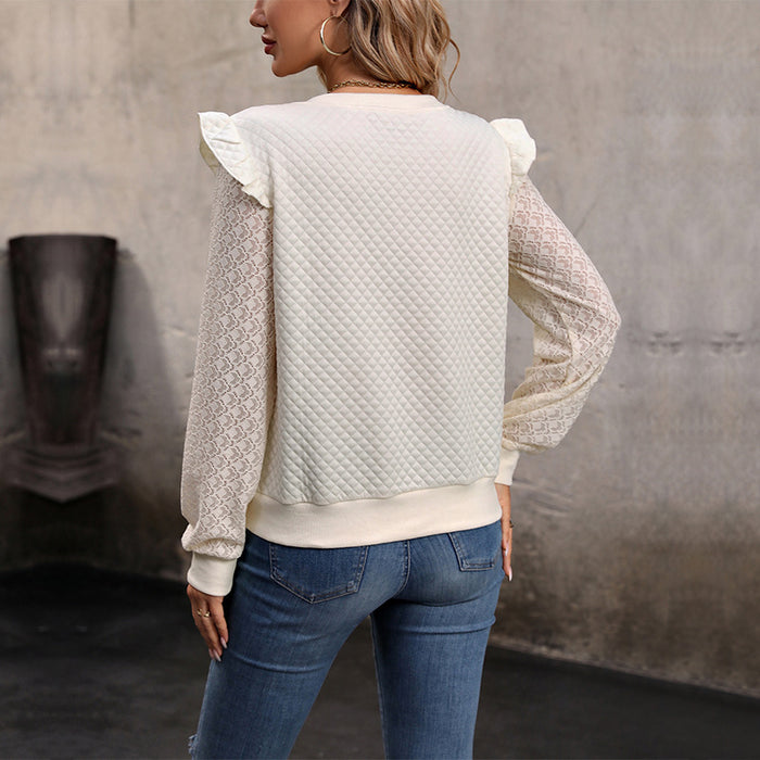 Autumn Women Clothing Long Sleeve Solid Color Knitted Top for Women Autumn