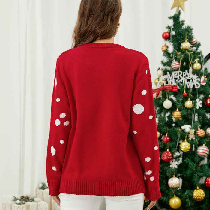 Source Sweater Women Christmas Elk Sweater Thick round Neck Christmas Sweater Women