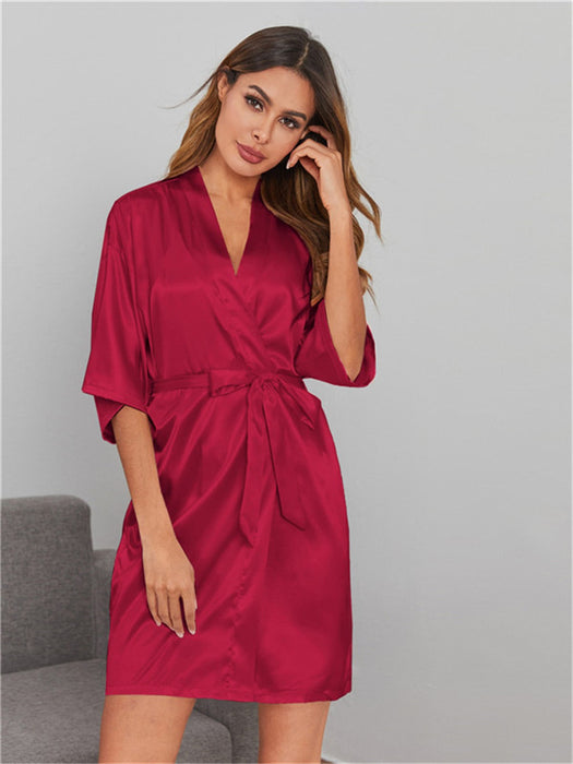 Bathrobe Night-Robe Women Sexy Home Wear Pajamas