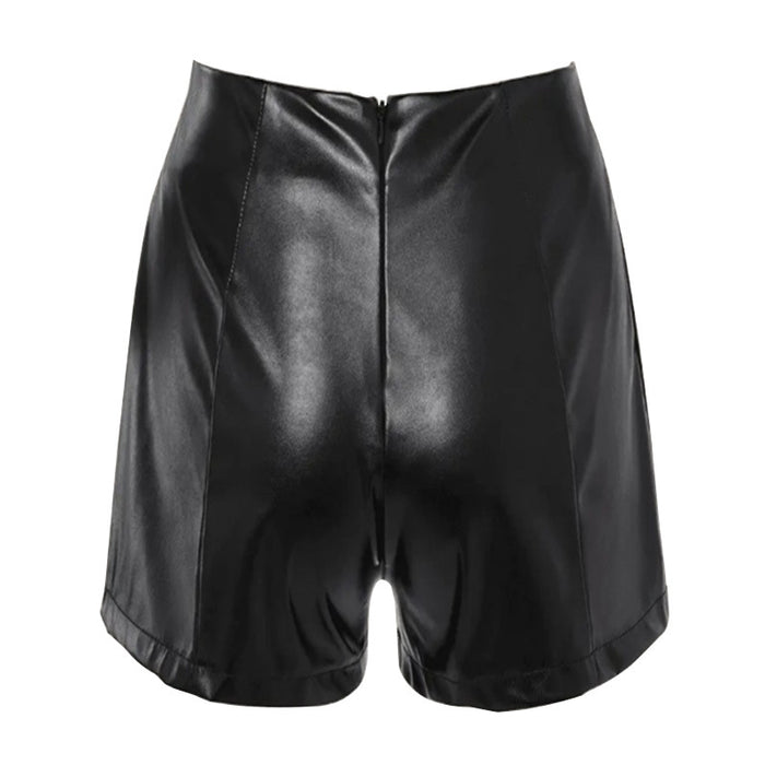 Summer Sexy Tight Patent Leather Super Short Shorts Office Sexy Women Clothing