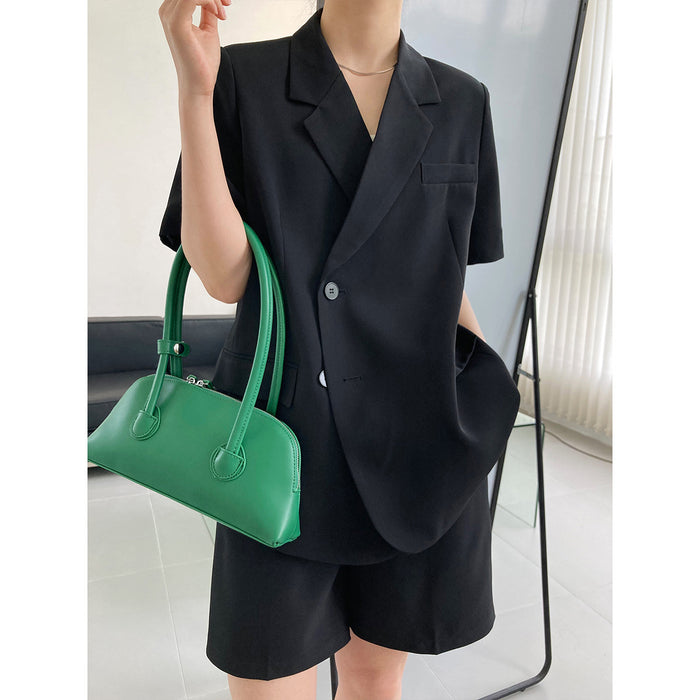 Summer Thin Short-Sleeved Blazer Women  Suit Shorts Suit Casual Loose Suit Two-Piece Suit