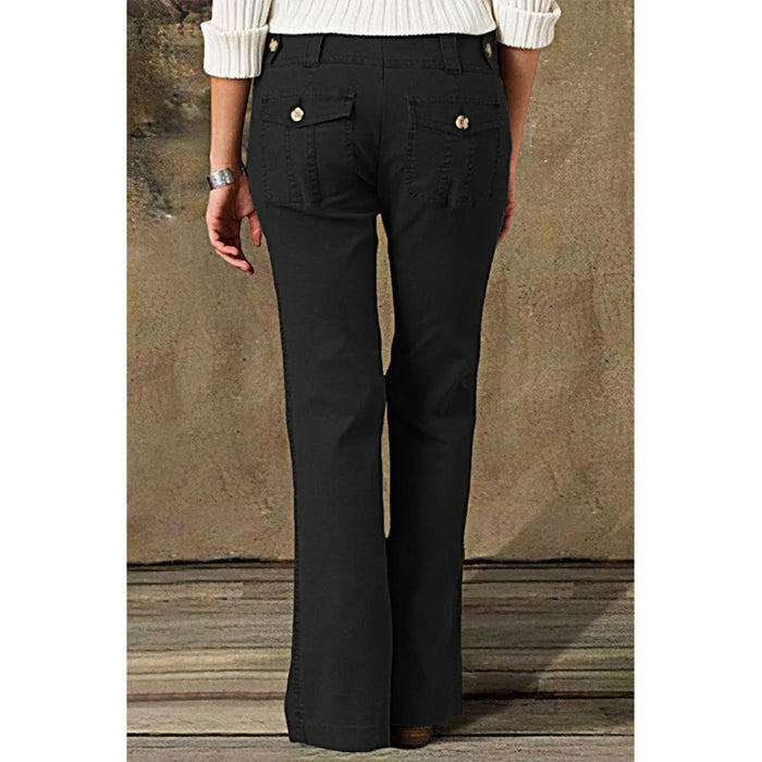 Ladies Jeans Workwear Multi Bag Casual Ladies Straight Leg Pants Trousers Women