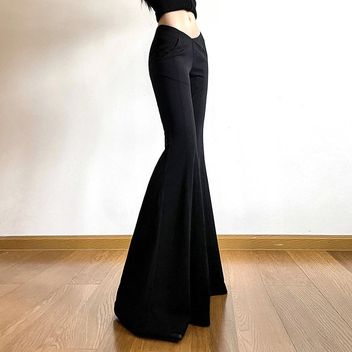 High Waist Slim Fit Slim Flare Pants Sexy Street All Matching Casual Trousers