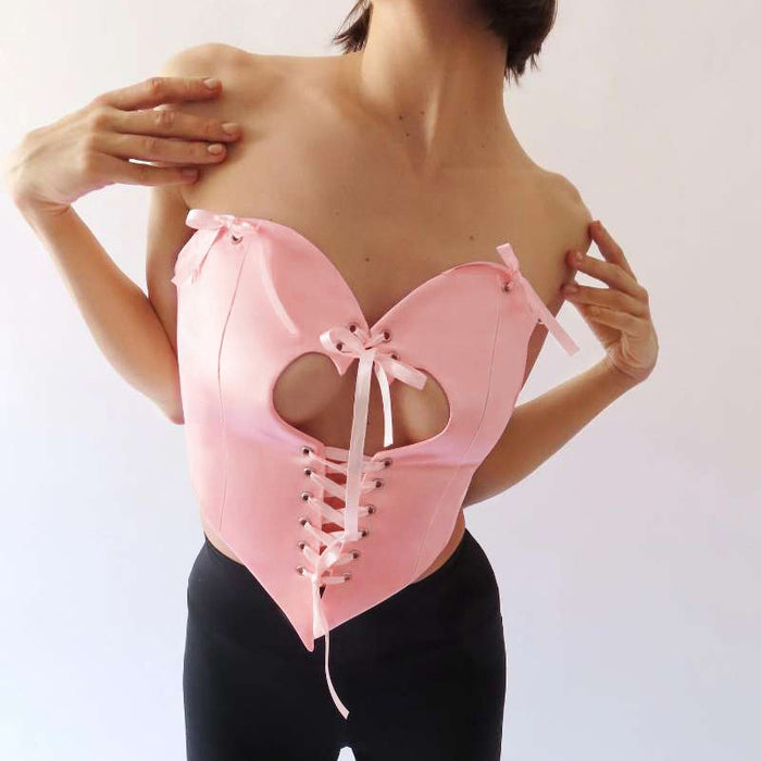 Autumn Winter Women  Clothing off-Neck Strap Plastic Slim Fit Bottoming Small Vest Tube Top for Women