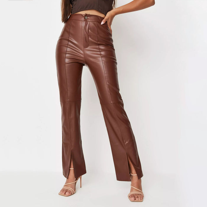 Leather Pants Fashion New Women High Elastic Faux Leather Pants Leggings Women Pants