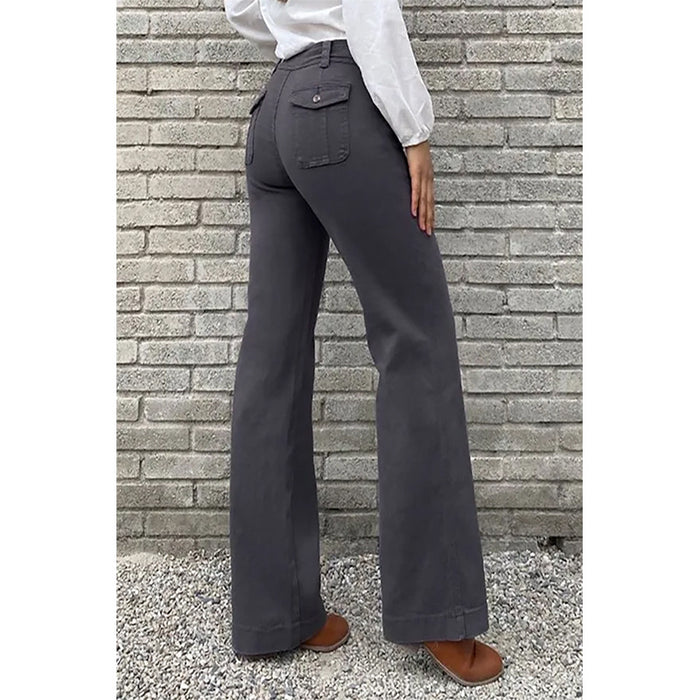 Ladies Jeans Workwear Multi Bag Casual Ladies Straight Leg Pants Trousers Women