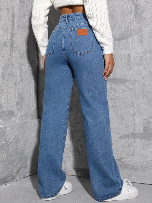 Wide Leg Jeans Straight Leg Pants Women Clothing