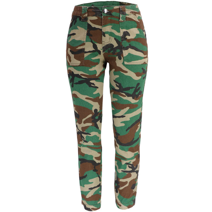 Autumn Winter  New Women Clothes Camouflage Workwear Hip Hop Casual Pants Loose Street Harem Denim Trousers