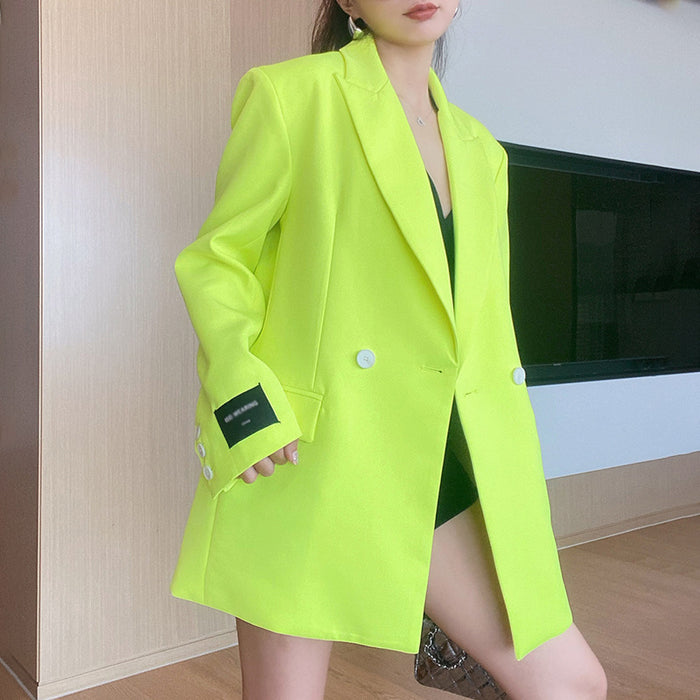 Design Small Blazer Simple Office  Loose Casual Women Coat