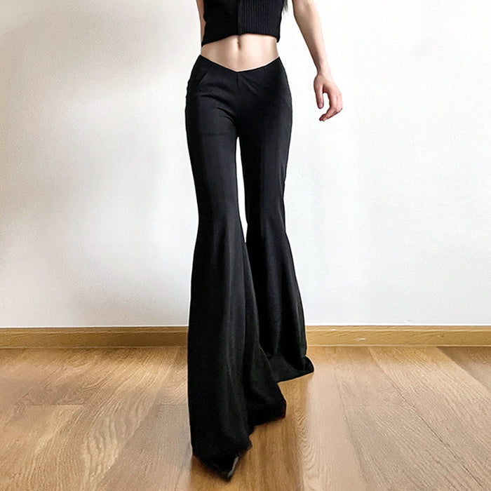 High Waist Slim Fit Slim Flare Pants Sexy Street All Matching Casual Trousers